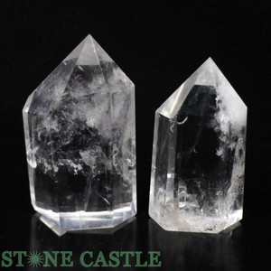 ☆一点物☆【置き石】ポイント型 水晶 (EX) (2本セット) No.03 【天然石 パワーストーン】