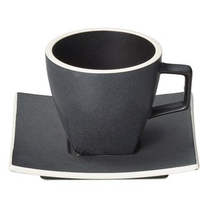Mino ware Cup & Saucer Set Coffee Cup and Saucer black Made in Japan