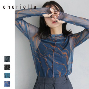 预购 T 恤/上衣 cheriella 长袖 大理石纹 透明上衣