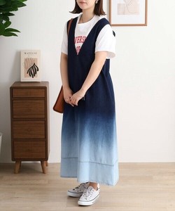 Jumper Dress Gradation Pinafore Dress