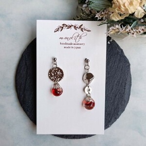 Pierced Earrings Silver Post Asymmetrical