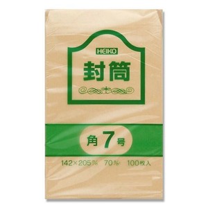 シモジマ HEIKO(ヘイコー) 007521000 ヘイコー クラフト封筒 角7 70G 100枚