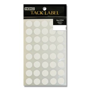 シモジマ HEIKO(ヘイコー) 007062652 タックラベル No.034 Φ14 680片入 1束