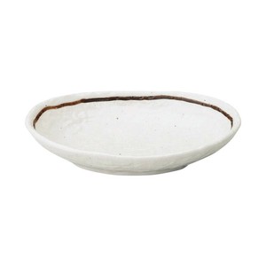 光洋陶器 花伝 粉引ライン 石目小判皿 中 51522097