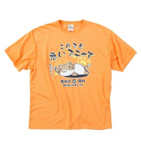 NECOBUCHI-SAN ビッグサイズ DRYハニカムメッシュ半袖Tシャツ オレンジ