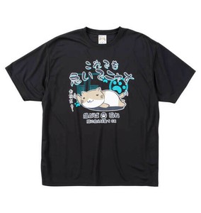 NECOBUCHI-SAN ビッグサイズ DRYハニカムメッシュ半袖Tシャツ ブラック