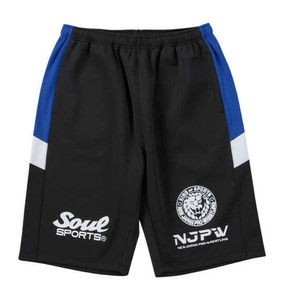 SOUL SPORTS×新日本プロレス ビッグサイズ ジャージハーフパンツ ブラック