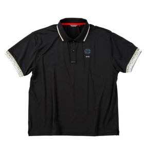 SY32 BY SWEET YEARS GOLF ビッグサイズ ライトストレッチワッペン半袖ポロシャツ ブラック