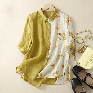 Button Shirt/Blouse Flower Print
