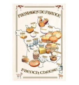 フランス直輸入　ティータオル　La Carte Des Vins de France