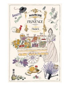 フランス直輸入　ティータオル　 Les marchés de Provence