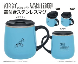 星のカービィ　カービィ play with ワドルディ 蓋付きステンレスマグ