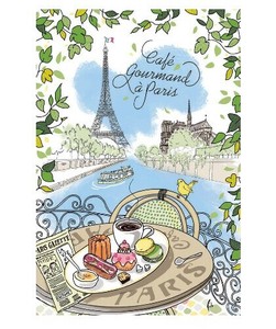 フランス直輸入　ティータオル　 Cafe Gourmand