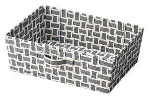 グリッド浅型バスケット L　収納/小物入れ/雑貨/棚飾り/カゴ
