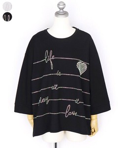 T-shirt Rhinestone Cut-and-sew 7/10 length [2025 NEW]