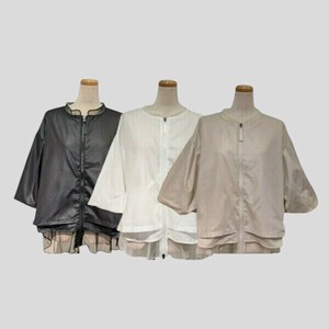 ボリューム袖シアー重ねブルゾン