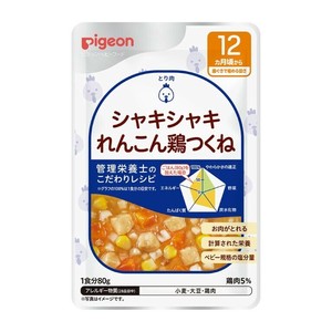 ピジョン　管理栄養士のこだわりレシピ　シャキシャキれんこん鶏つくね 80g