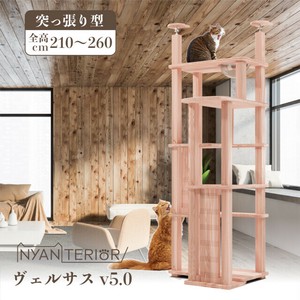 【直送可】森林浴キャットタワー　ヴェルサス5段 突っ張り型 〔大型猫用〕