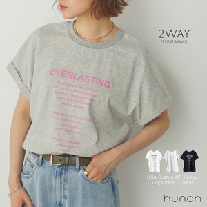 【予約販売/6月中旬納期】USAコットンOE天竺 ロゴプリントT 2025新作 S/S