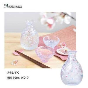 いろしずく 徳利 250ml ピンク  東洋佐々木ガラス WA169