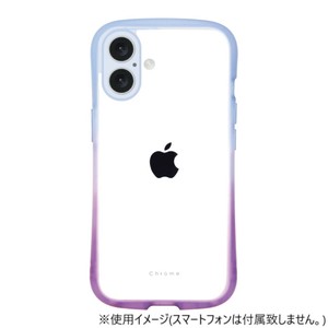 iPhone16専用背面型ケースChromegradation BluishPurple iP24-61-CHCG01
