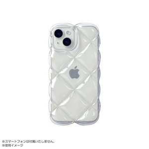 iPhone15/14/13対応ケース キルティング クリア i37FiJS13