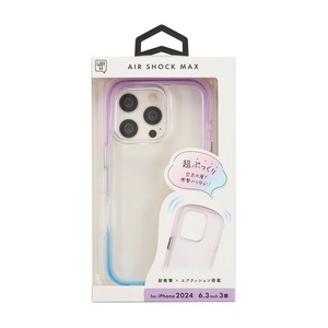 AIR SHOCK MAX iPhone16pro対応 パープル×ブルー i38RiJA03
