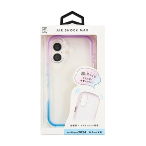 AIR SHOCK MAX iPhone16対応 パープル×ブルー i38FiJA03