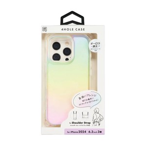 4ホールケース iPhone16pro対応 オーロラ i38RiJS03