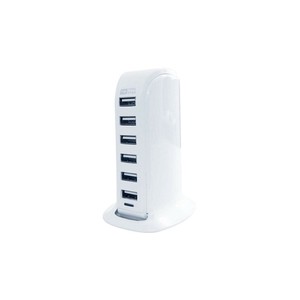 USB充電器 AC-6USB-8A WH AC-029