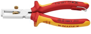 絶縁エンドワイヤーストリッパー 全長160mm 落下防止(BK)