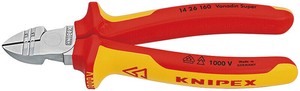 穴付絶縁ニッパー 1000V 全長160mm (SB)