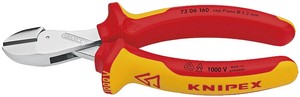 XーCUT 絶縁コンパクトニッパー  クロムメッキ 全長160mm