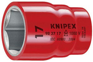 差込角3/8SQ 絶縁ソケット 対辺12mm  1000V