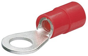 圧着端子 絶縁裸端子 200個入 5Φmm レッド