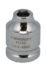差込角1/4SQ 4mm ショートソケット 6角