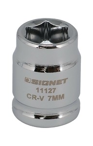 差込角1/4SQ 7mm ショートソケット 6角