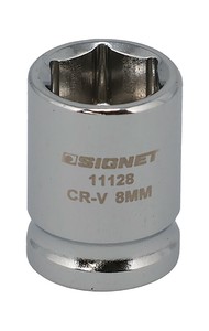差込角1/4SQ 8mm ショートソケット 6角