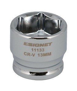 差込角1/4SQ 13mm ショートソケット 6角