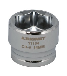 差込角1/4SQ 14mm ショートソケット 6角