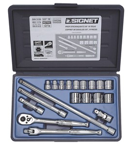 差込角3/8SQ 19PC mm ソケットレンチセット