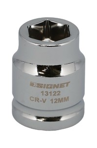 差込角1/2SQ 12mm ショートソケット 6角