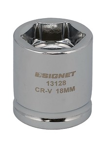 差込角1/2SQ 18mm ショートソケット 6角