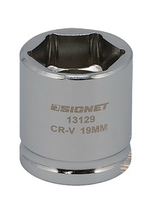 差込角1/2SQ 19mm ショートソケット 6角