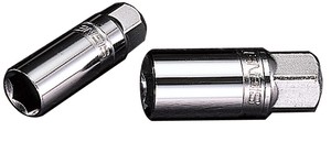 差込角1/2SQ  5/8インチ プラグソケット(ラバー) 全長64mm