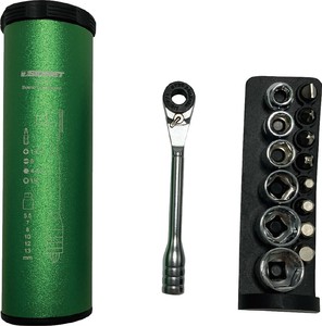 ミニラチェマルチソケット＆ビットセット 15点 グリーン