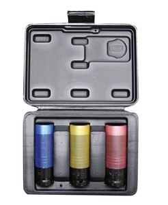 差込角1/2SQ ホイルナット用インパクトソケット3本セット
