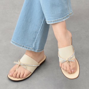 2025春夏新作【ITALIAN SHOEMAKERS】ビジューストラップトングサンダル