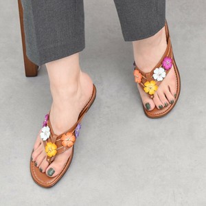 2025春夏新作【ITALIAN SHOEMAKERS】フラワートングサンダル