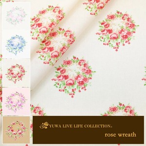 有輪商店 YUWA  シャーティング ”rose wreath” [C:Red] / 全5色 / 生地 布 / 824933